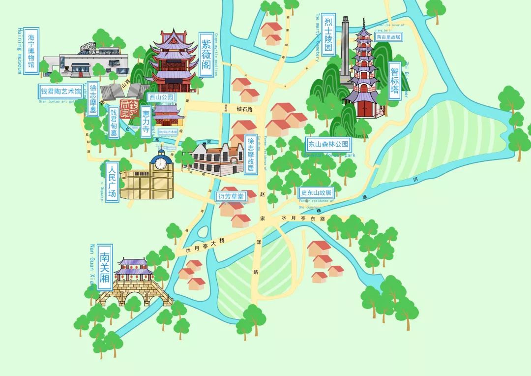 湖北智能语音手绘导览地图系统